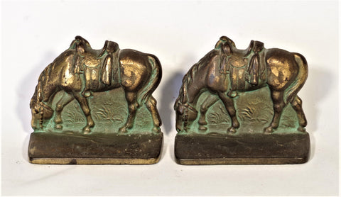 Stunning Metal Horse Bookends