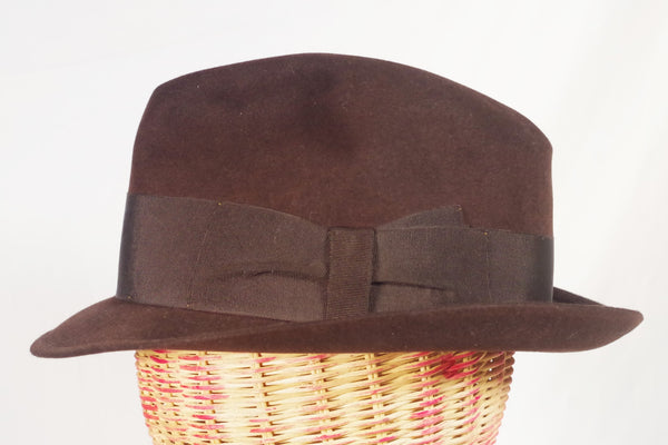 Classic Borsalino Brown Fedora - Sz 7 3/8 – Put This On
