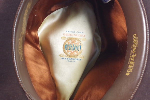 Classic Borsalino Brown Fedora - Sz 7 3/8 – Put This On