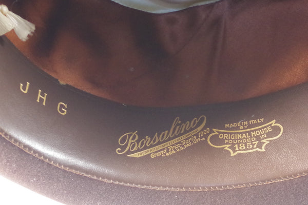 Classic Borsalino Brown Fedora - Sz 7 3/8 – Put This On
