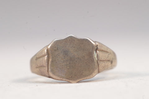 Vintage Silver Badge Ring
