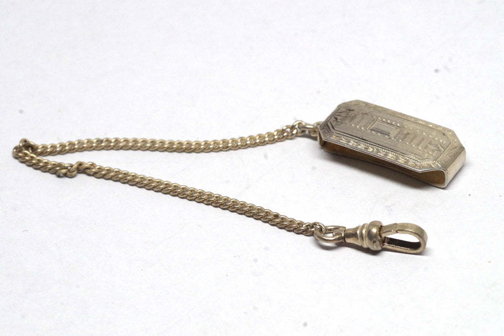 Vintage Sterling Silver Patterned Watch Fob