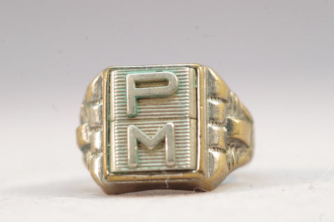 "PM" Nighttime-Is-The-Right-Time Pinky Ring