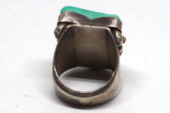 Bold Native American Turquoise Nugget Silver Ring