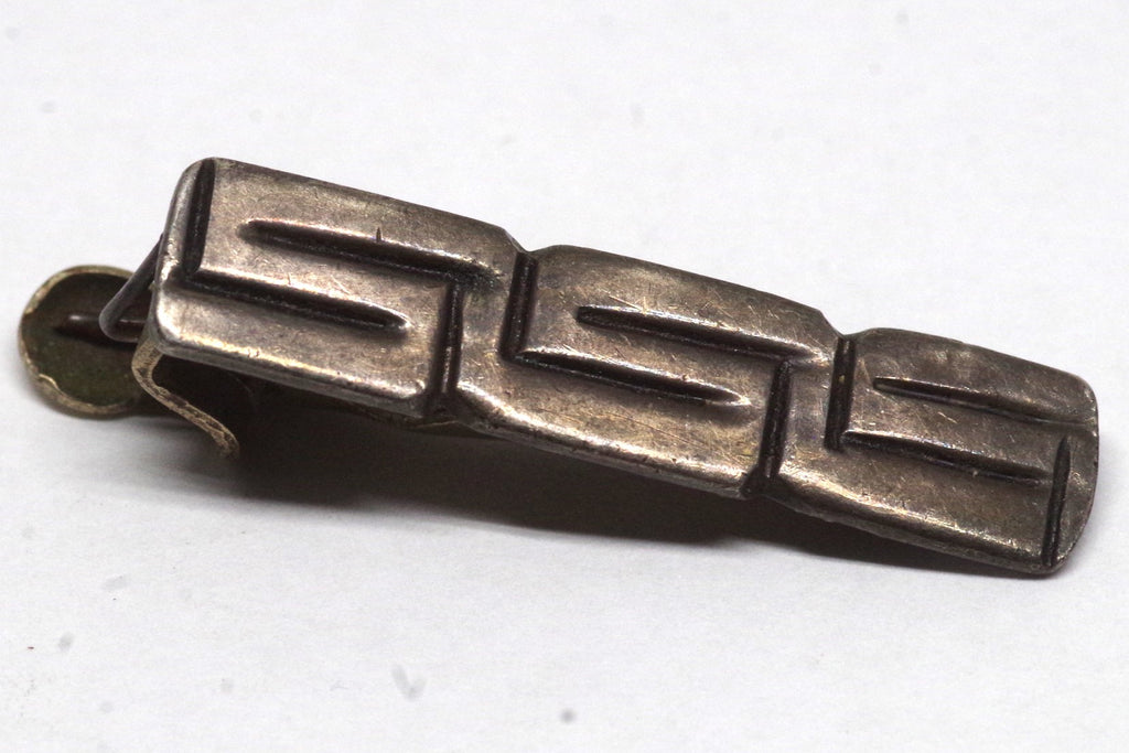 Gorgeous Taxco Sterling Silver S-Patterned Tie Clip