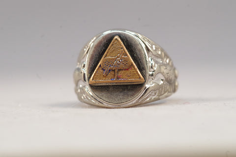 Ca WW2 "Old Ironsides" Sterling Silver Army Ring