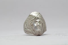 Man Wearing Turban Silver Ring