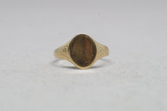 Gold Oval Signet Ring