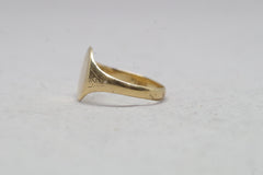 Gold Oval Signet Ring