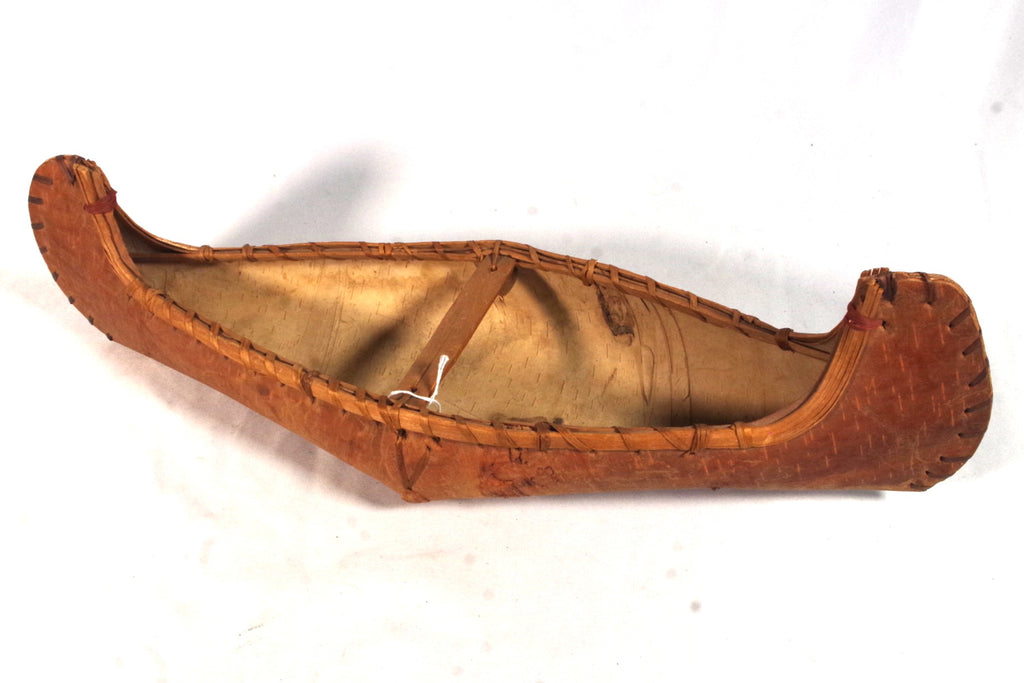 Elegant Handmade Toy Birch Bark Canoe