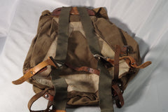 Stunning Vintage Canvas and Leather Military Backpack