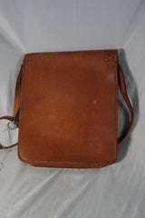 Tooled Vintage Pocketed Leather Satchel