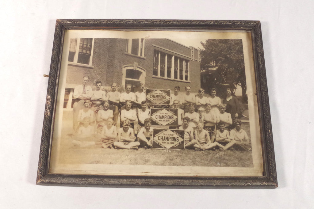 1936 Winnebago County Track Meet Champions Framed Photo