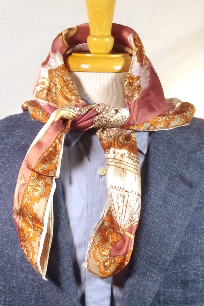 Stunning Napoli Souvenir Silk Square Scarf