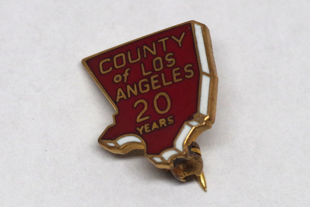 Sweet County of Los Angeles 20 Year Employee Service Enamel Pin