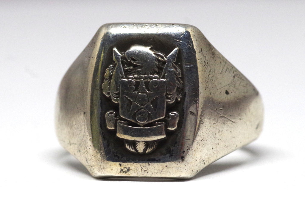 Brilliant Vintage Sterling Silver Civilian Conservation Corps Ring