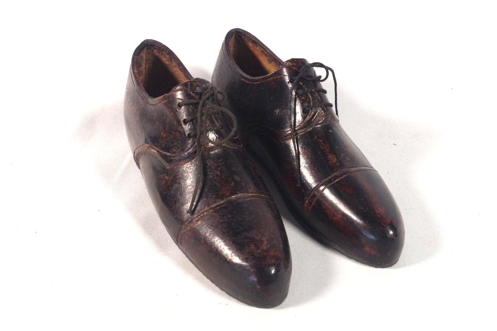 Little Vintage Metal Captoe Bluchers