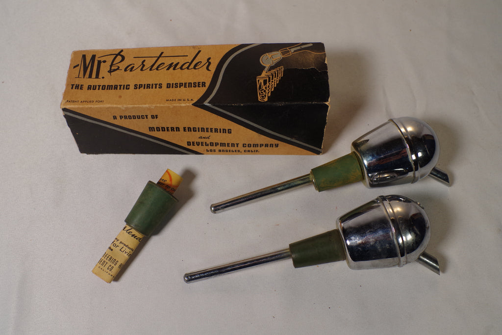 Vintage "Mr. Bartender" Automatic Spirits Dispenser Set