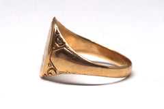 Elegant 14kt Gold on Silver Signet Ring