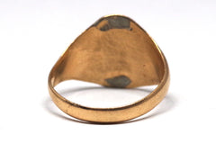 Elegant 14kt Gold on Silver Signet Ring