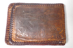 Mexican Vintage Tooled Horse Bifold Wallet