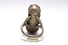Elegant Native American Dual Turquoise and Silver Ring