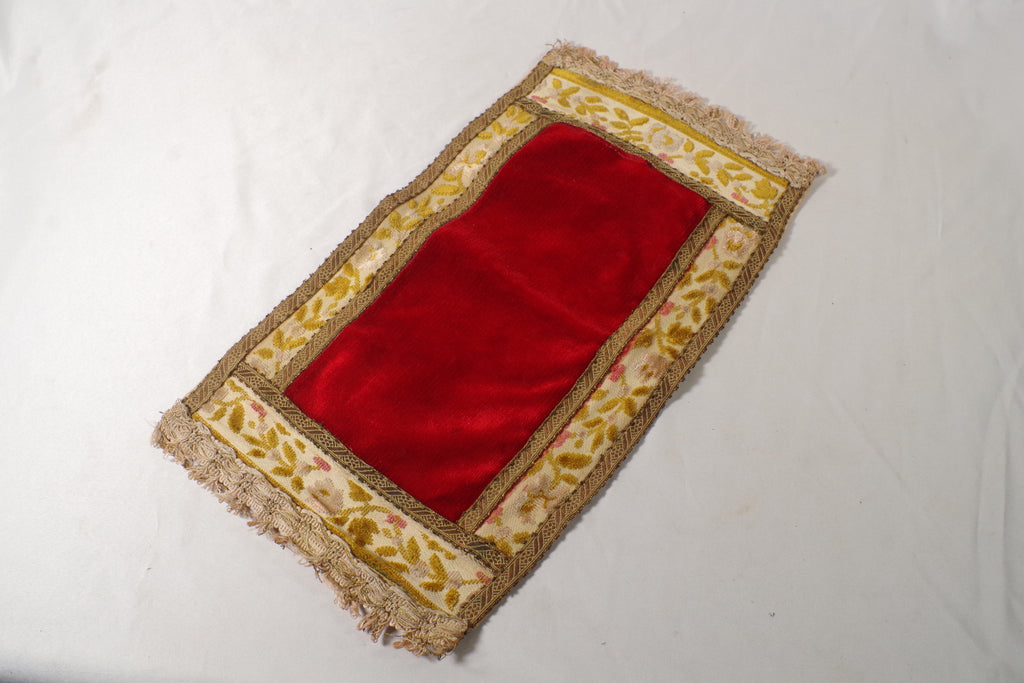 Vivid Red Mexican Vintage Cloth Altar Cloth