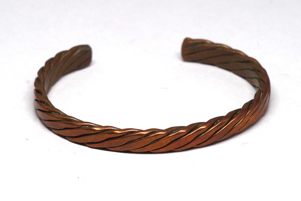 Smooth Braided Copper Cuff Bracelet