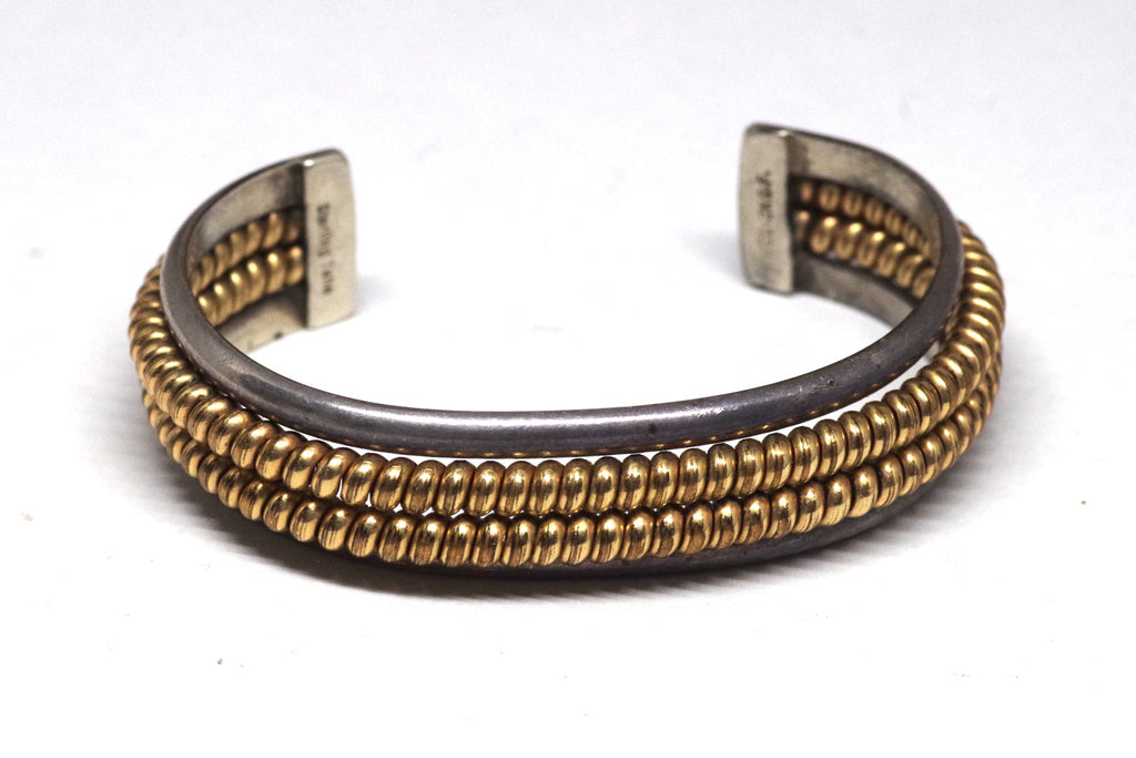 Tahe Navajo 1/20 12kt Gold Filled and Sterling Silver Cuff Bracelet