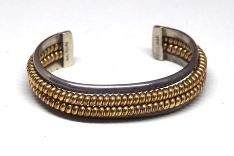 Tahe Navajo 1/20 12kt Gold Filled and Sterling Silver Cuff Bracelet
