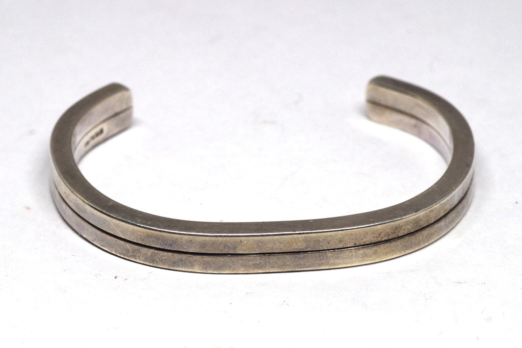 Elegant Thin Sterling Silver Cuff Bracelet