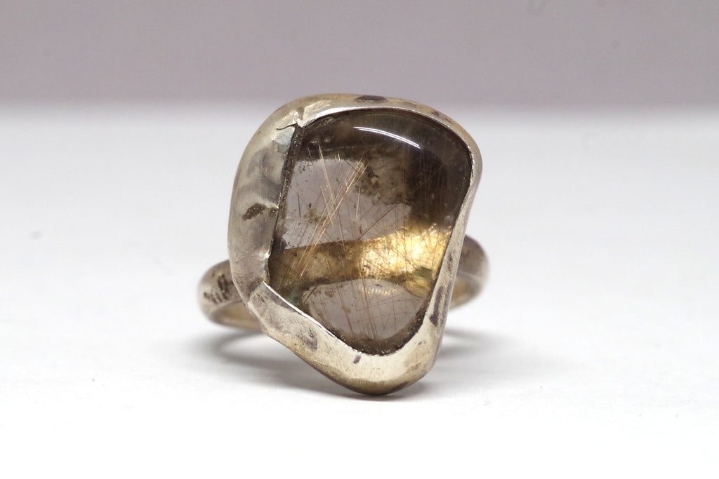 Bold Quartz and Silver Ring
