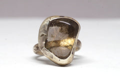 Bold Quartz and Silver Ring