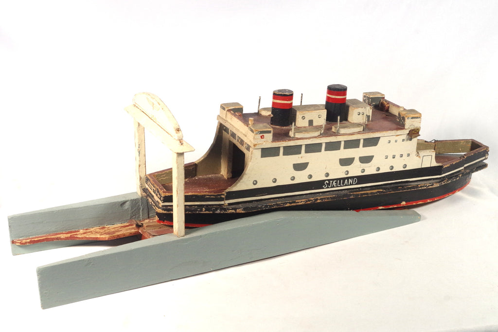 Vintage Danish Prison Art Ferry Boat