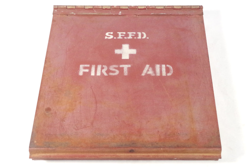 Vintage Metal San Francisco Fire Department First Aid Box