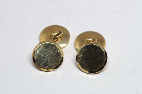 Shiny Gold Plated Dodecahedron Cufflinks
