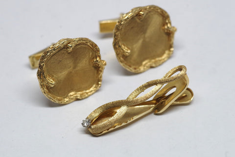 Mid-Century 18k Gold Branched Dress Set