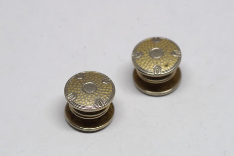 Four-Pointed Round Early 20th Century Snap Cufflinks