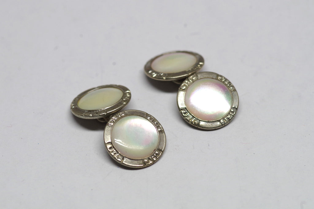 Lovely Round Mother of Pearl Cufflinks