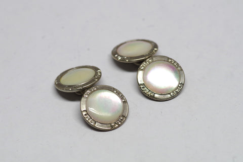 Lovely Round Mother of Pearl Cufflinks