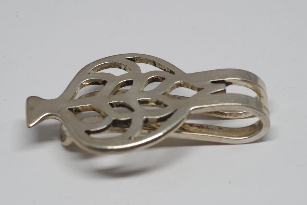 Elegant Leafy Taxco Sterling Silver Money Clip