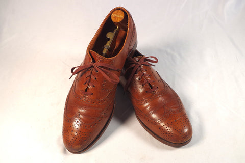 Classic Ralph Lauren Polo English-Made Leather Wingtips - Size 7 1/2 D