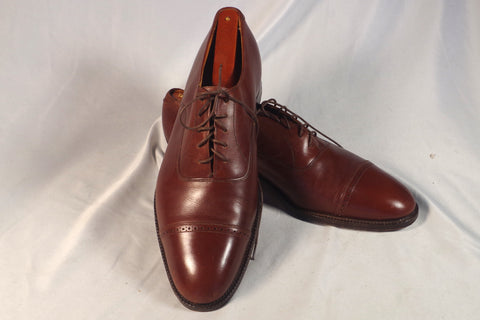 Brooks Brothers "Brooks English" Brown Leather Captoe Blucher - Size 420C