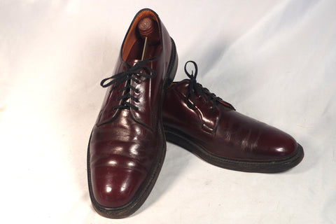 USA-Made Nettleton Traditionals Cordovan Leather Plain Toe Bluchers - Size 12C