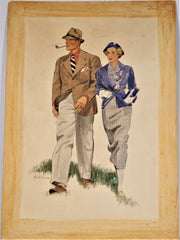 1940s H. Gilbert Levine Menswear Advertising Art