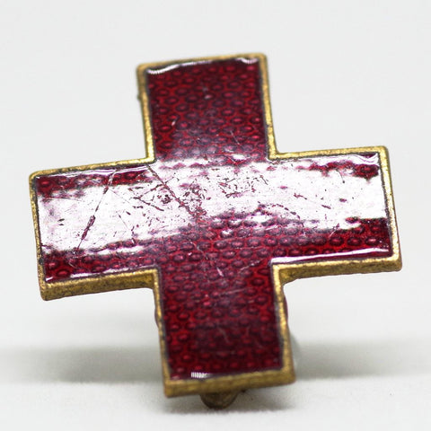 Enameled Red Cross Pin