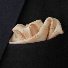Light Pink Floral Silk Pocket Square by Put This On