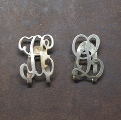 Baroque Monogrammed Silver Plated Letter Money Clips