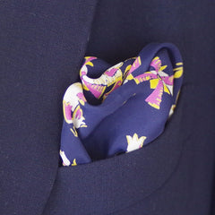 Serene Dutch Countryside Navy Rayon Pocket Square by Put This On