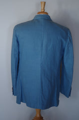 Luciano Barbera Sky Blue Cotton Sport Coat